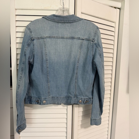 H&M Denim Jacket classic blue front side pockets size 12 - Picture 4 of 8
